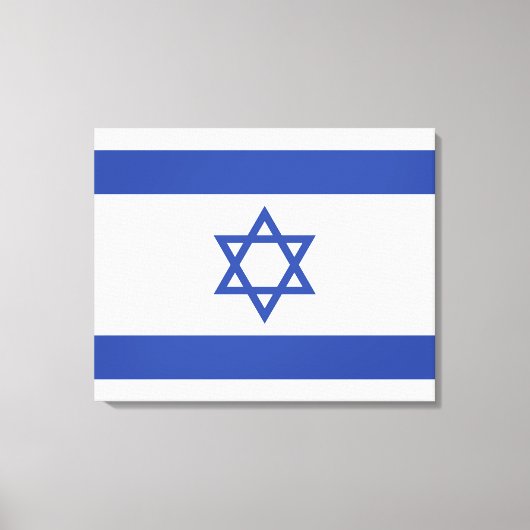 Israël Vlag, Ster van David Jodendom Joods Canvas Afdruk (Voorkant)