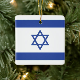 Israël Vlag, Ster van David Jodendom Joods Keramisch Ornament