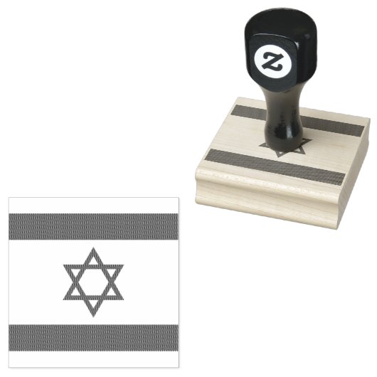 Israël Vlag, Ster van David Jodendom Joods Rubberstempel (Gestempeld)