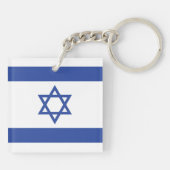 Israël Vlag, Ster van David Jodendom Joods Sleutelhanger (Achterkant)