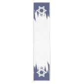 Israël Vlag Ster van David Rosh Hashanah Shabat Korte Tafelloper (Voorkant)