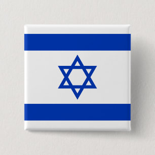 Israël-vlag Vierkante Button 5,1 Cm