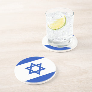 Israël vlag zandsteen onderzetter