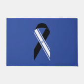 Israël vlag zwart lint blauw deurmat (Voorkant)