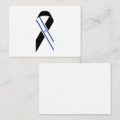Israël vlag zwart lint Chanoeka Notitiekaartje (Voorkant / Achterkant)