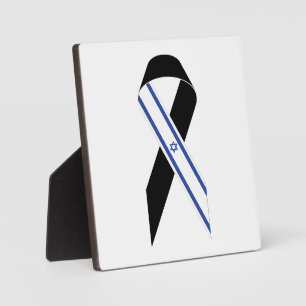 Israël vlag zwart lint fotoplaat