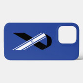 Israël vlag zwart lint gedenkteken blauw Case-Mate iPhone case (Achterkant (horizontaal))