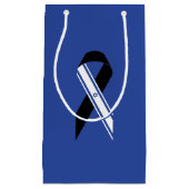Israël vlag zwart lint gedenkteken blauw Chanoeka Klein Cadeauzakje (Voorkant)