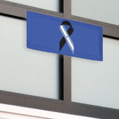 Israël vlag zwart lint gedenkteken blauw spandoek (Buitenkant Gebouw)