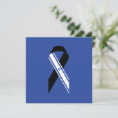 Israël vlag zwart lint gedenkteken Chanoeka kaart (Staand voorkant)