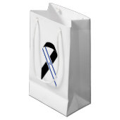 Israël vlag zwart lint gedenkteken Chanoeka Klein Cadeauzakje (Voorkant Gekanteld)