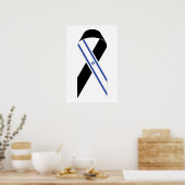Israël vlag zwart lint poster (Keuken)