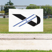 Israël vlag zwart lint spandoek (Insitu)