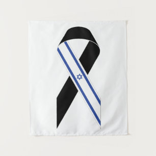 Israël vlag zwart lint wandkleed