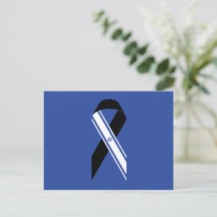 Israël vlag zwarte lint herdenking blauwe Hanukkah Briefkaart