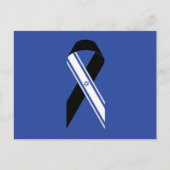 Israël vlag zwarte lint herdenking blauwe Hanukkah Briefkaart (Voorkant)