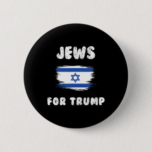 Israël vlaggen joden voor Trump Ronde Button 5,7 Cm