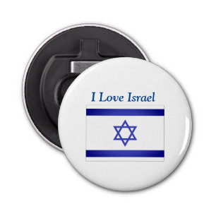 Israël Vlaggenster van David Magnet Button Flesopener