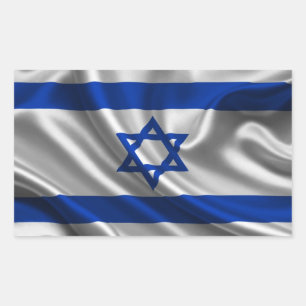 Israël Vlaggenstof Rechthoekige Sticker