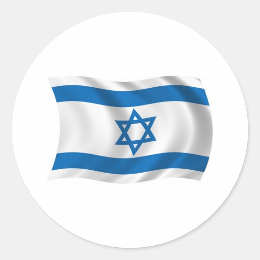 Israël Vlagsticker Ronde Sticker (Voorkant)