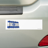 Israel Waving Flag Bumpersticker (Op auto)