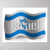 Israel Waving Flag Poster (Voorkant)