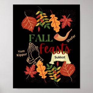 Israel Yisrael Herfst Feesten Shofar Sukkot Jom Ki Poster