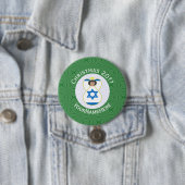 Israeli Engel Kerstmis Vlag Gepersonaliseerd Ronde Button 7,6 Cm (In situ)