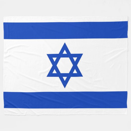 ISRAELI FLAG FLEECE DEKEN (Voorkant (Horizontaal))