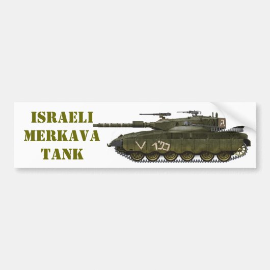 ISRAELI MERKAVA TANK BUMPERSTICKER (Voorkant)