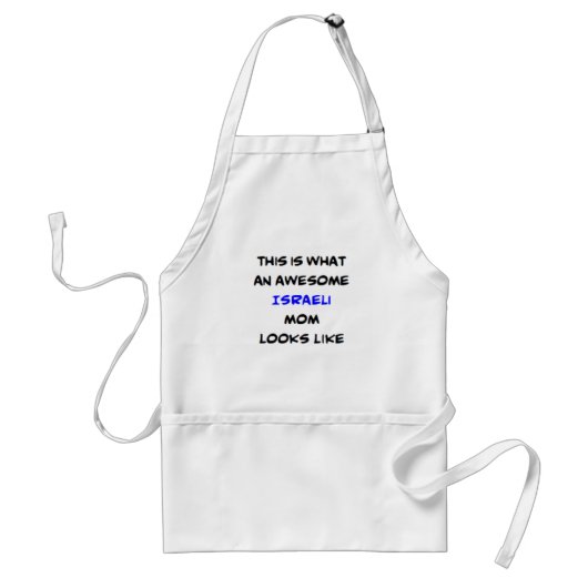 israeli mom, awesome adult apron standaard schort (Voorkant)