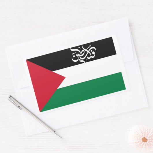 #IsraeliCrimes, #IsraeliOccupation, Bezetting, #P Rechthoekige Sticker (Envelop)