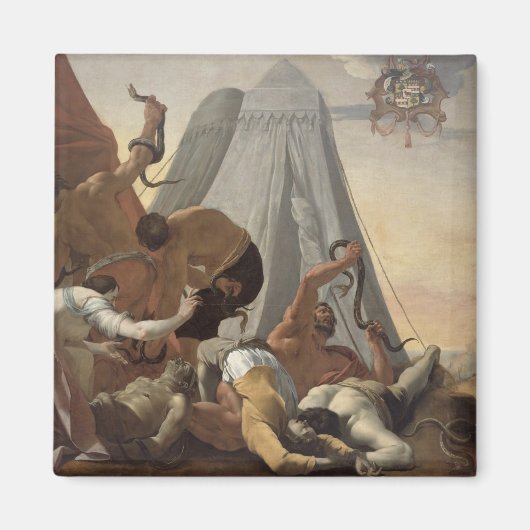 Israëlieten Betrokken bij de Brazen Serpent Magneet (Voorkant)