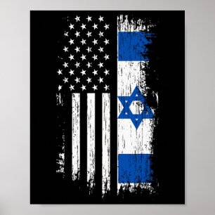 Israëlisch Amerikaanse Vlag - Proud Israël Usa T-s Poster