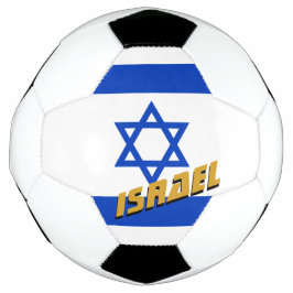 Israëlisch Football en Israëlische vlag / sport Voetbal