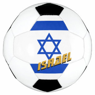 Israëlisch Football en Israëlische vlag / sport Voetbal