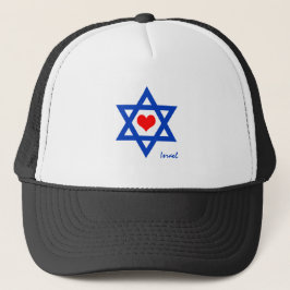 Israëlisch hart- en liefdesschip Vlag reizen/pet s Trucker Pet