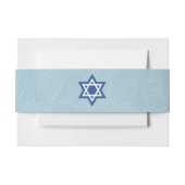 Israëlisch-Joodse ster van David Blauw en Wit Uitnodigingen Wikkel (Voorkant Voorbeeld)