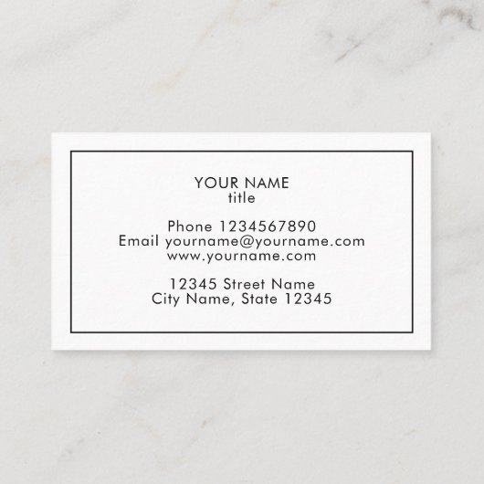 Israëlisch model voor aangepaste visitekaartjes (Achterkant)