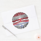 Israelisch Österreichisch Österreich Baum Ronde Sticker (Envelop)