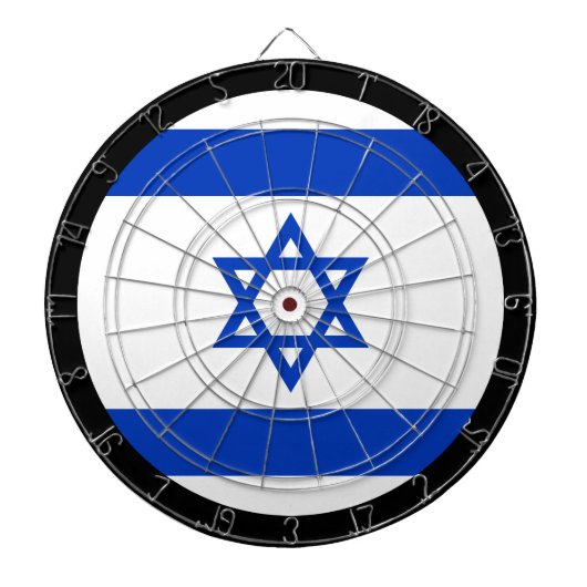 Israëlisch vlaggendartboard en Israëlisch spelbord Dartbord (Voorkant)