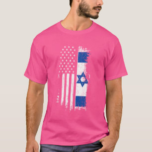 Israëlische Amerikaanse vlag - Pride Israel USA T-shirt