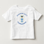 Israëlische Angel Chanoeka Vlag Blauw Gepersonalis Kinder Shirts (Voorkant)