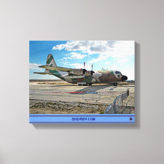 Israëlische C-130H Karnaf Canvas Afdruk (Voorkant)