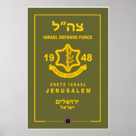 Israëlische defensiemacht - Jeruzalem Poster