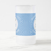 Israëlische engel Chanoeka vlag gepersonaliseerd g Matglas Bierpul (Center)