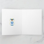 Israëlische engel Chanoeka vlag gepersonaliseerd Kaart (Binnen)