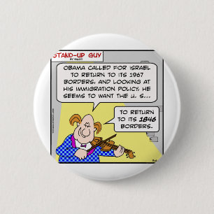 israëlische grenzen obama 1967 1849 terugkeer pal ronde button 5,7 cm