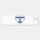 israëlische hartvlag bumpersticker (Voorkant)