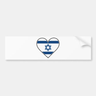 israëlische hartvlag bumpersticker
